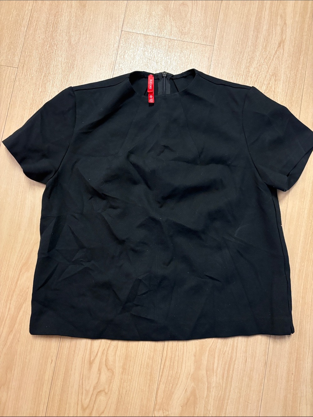 SPANX Black Short-Sleeve Crew Neck Shirt